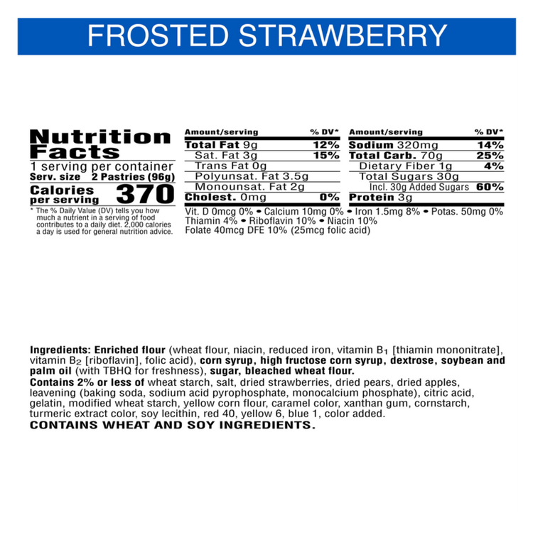 Pop-Tarts Frosted Strawberry Toaster Pastries 2ct