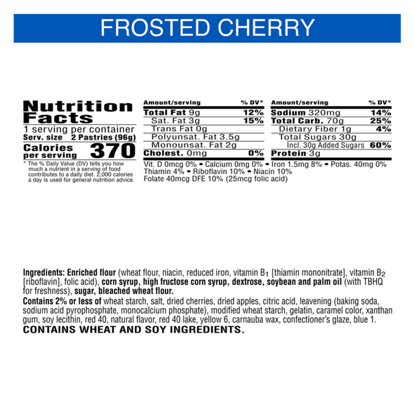 Pop-Tarts Frosted Cherry Breakfast Toaster Pastries 2ct