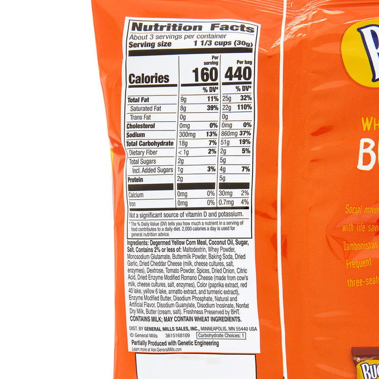 Bugles Nacho Cheese Crispy Corn Snacks 3oz