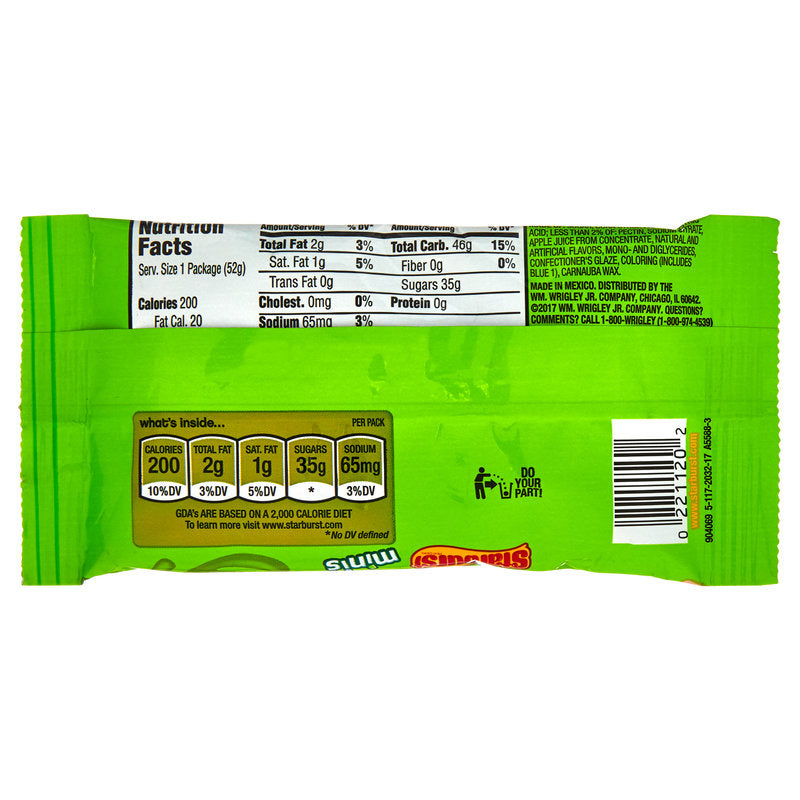 Starburst Minis Sour Chewy Candy 1.85oz