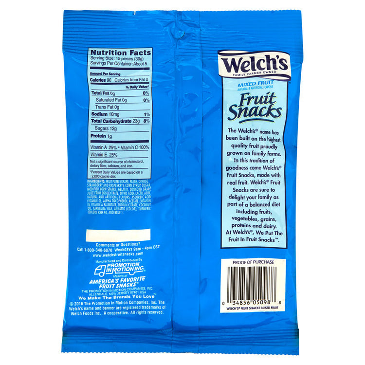 Welch's Mixed Fruit Fruit Snacks 5oz