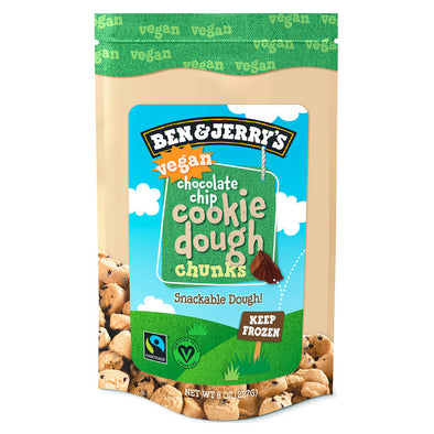 Ben & Jerry's Frozen Vegan Chocolate Chip Cookie Dough Chunks 8oz