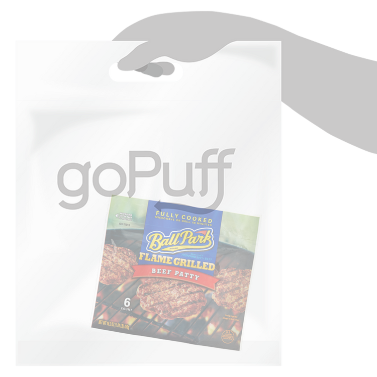 Ball Park Frozen Flamed Grilled Original Beef Patties 6ct 16.2oz