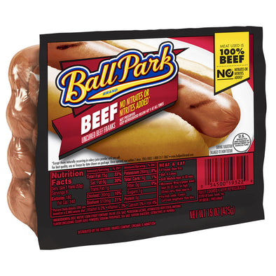 Ball Park All Uncured Beef Hot Dogs 8ct 15oz