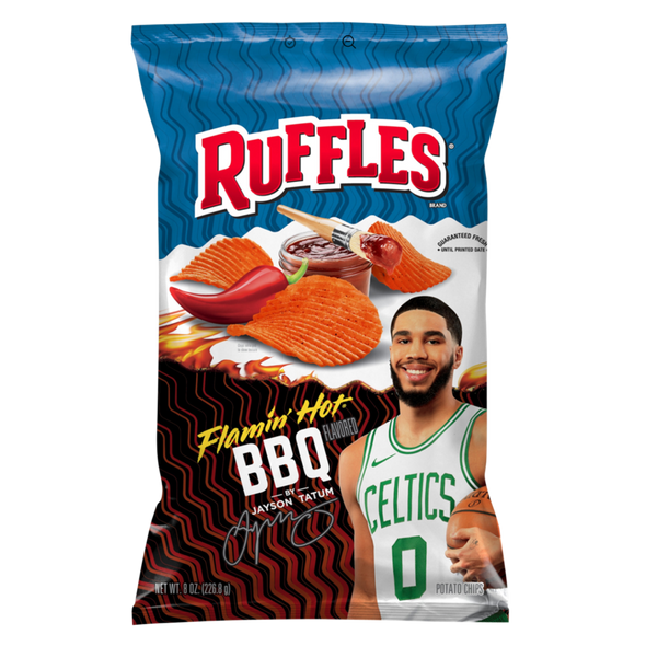 Ruffles Flamin' Hot BBQ Potato Chips 8oz