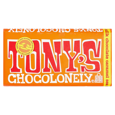 Tony's Chocolonely 32% Caramel & Sea Salt Milk Chocolate Bar 6.35oz