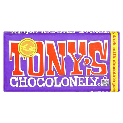 Tony's Chocolonely 42% Dark Milk Chocolate with Pretzel and Toffee Bar 6.35oz