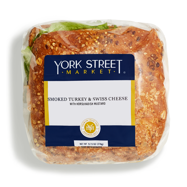 York Street Smoked Turkey & Swiss Multigrain Roll 9.73oz