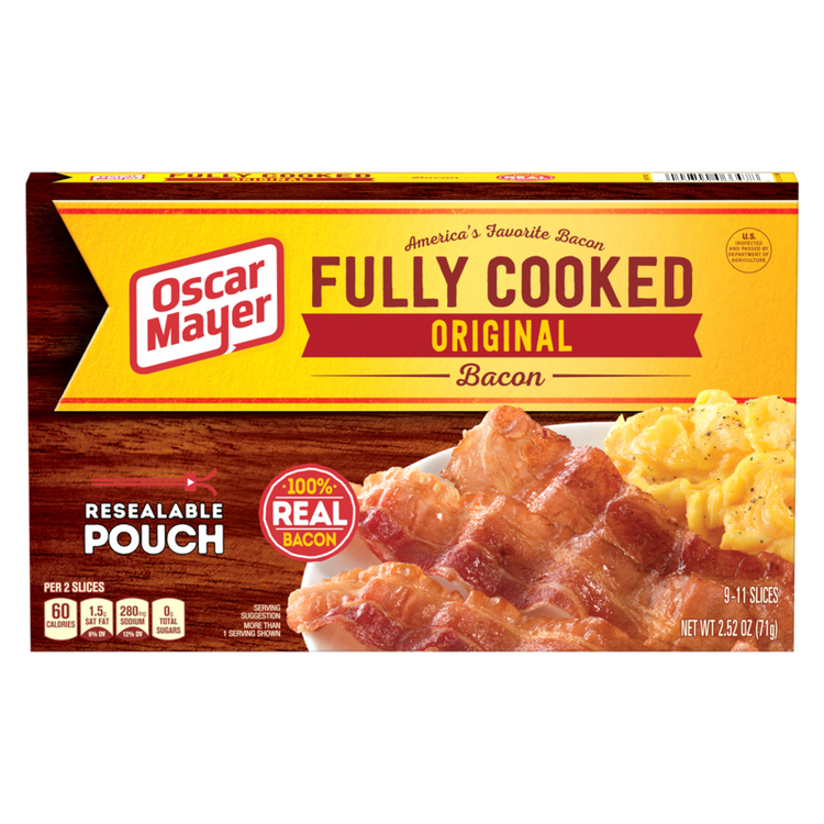 Oscar Mayer Original Fully Cooked Bacon 2.52oz