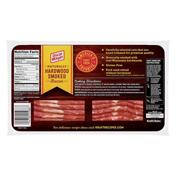 Oscar Mayer Naturally Hardwood Smoked Bacon 16oz