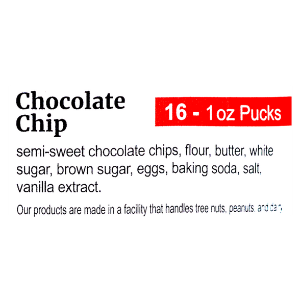 Frozen Chocolate Chip Cookie Dough Tub - Famous 4th Street Cookie Company - 16oz