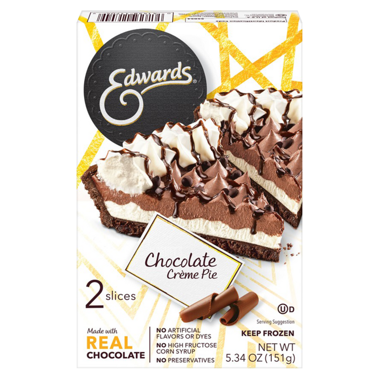 Edwards Frozen Hershey's Chocolate Cream Pie Slices 2ct 5.34oz