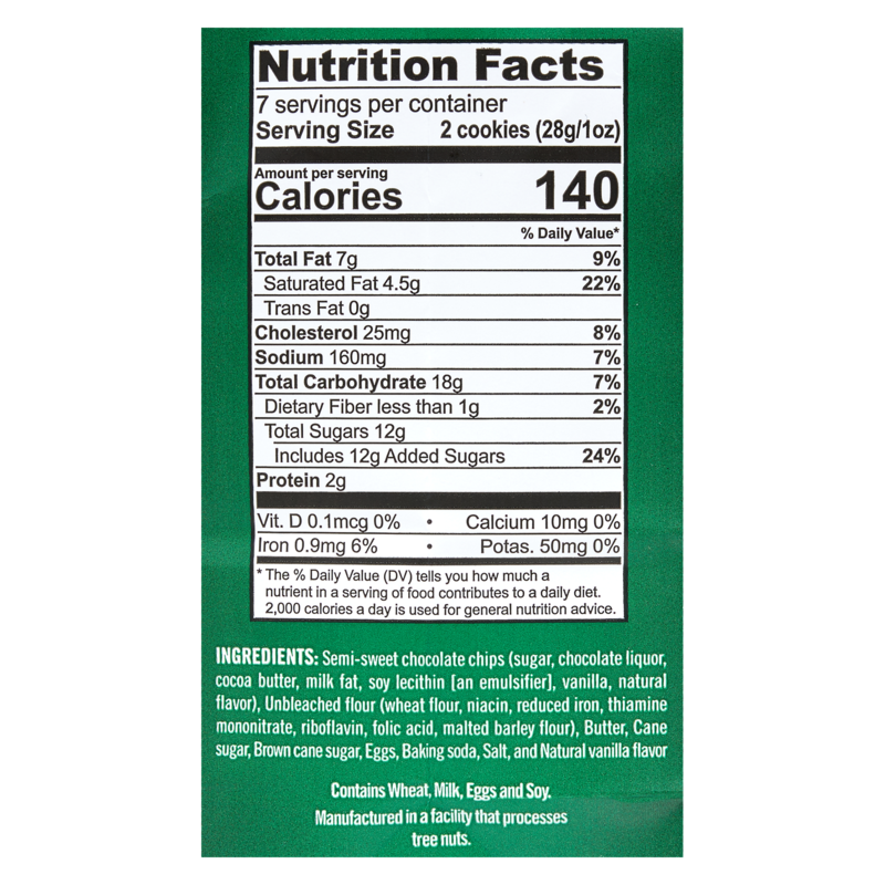 Tate's Bake Shop Chocolate Chip Cookies 7oz