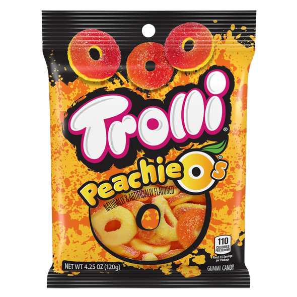 Trolli Peachie Os Gummy Candy 4.25oz