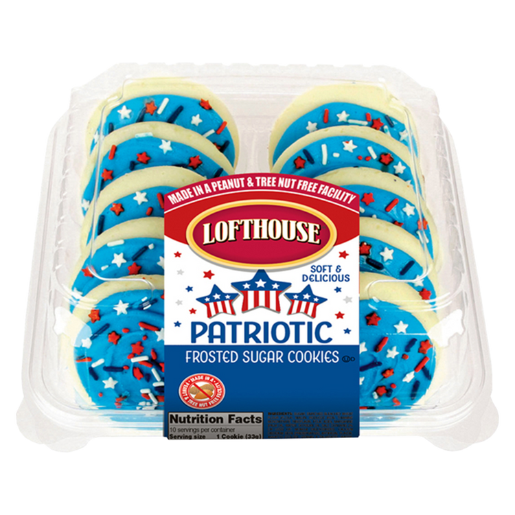 Lofthouse Patriotic Blue Frosted Sugar Cookies 13.5oz