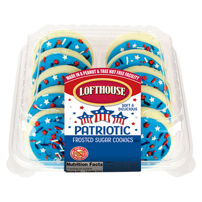 Lofthouse Patriotic Blue Frosted Sugar Cookies 13.5oz