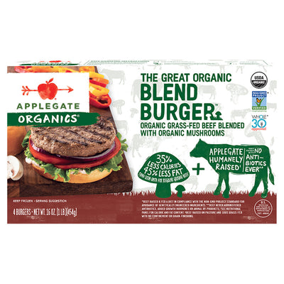 Applegate Organics Beef Blend Burger 4ct