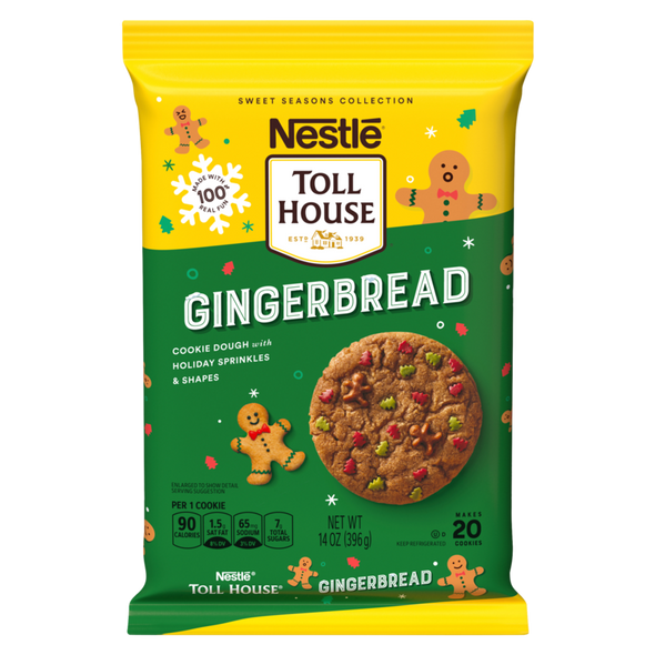 Nestle Toll house Gingerbread Cookies Ready to Bake Dough 24ct 14oz