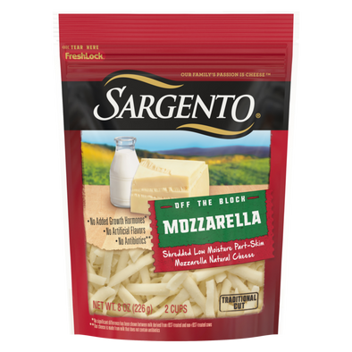 Sargento Natural Shredded Traditional Cut Part-Skim Mozzarella Cheese 8oz