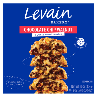 Levain Bakery Chocolate Chip Walnut Frozen Fully-Baked Cookies 8ct