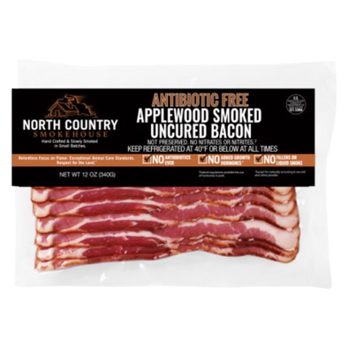 North Country Bacon Applewood Smoked ABF Uncured 12oz