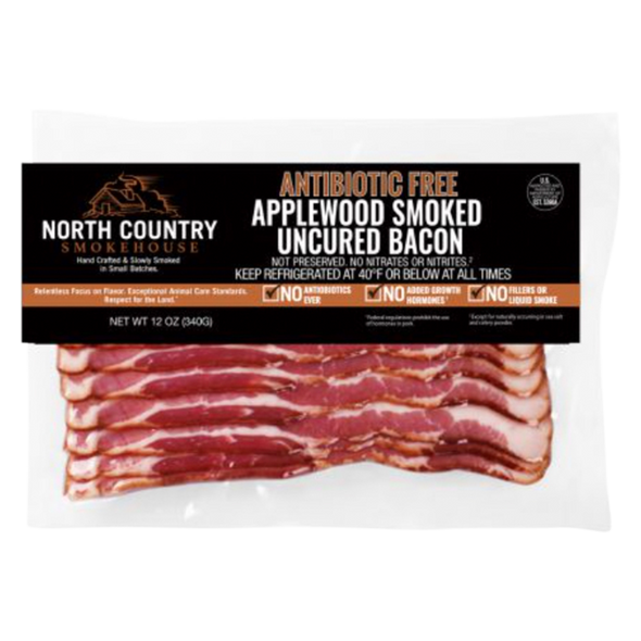 North Country Bacon Applewood Smoked ABF Uncured 12oz