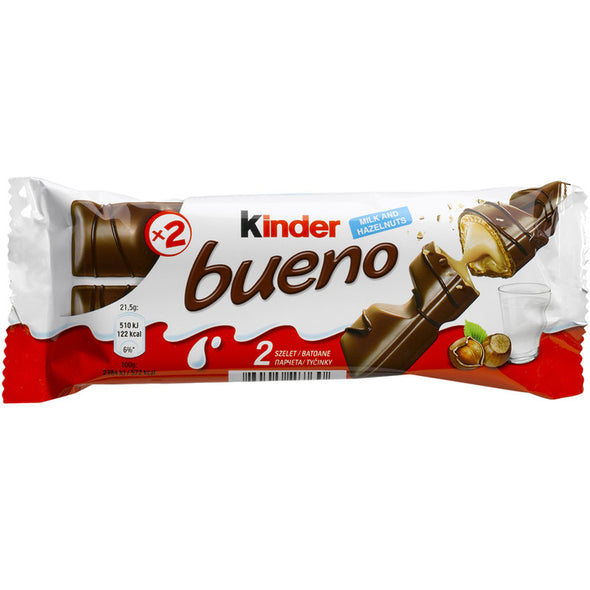 Kinder Bueno Chocolate & Hazelnut Cream Candy Bar 1.5oz