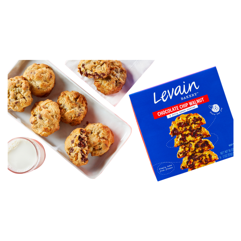 Levain Bakery Chocolate Chip Walnut Frozen Fully-Baked Cookies 8ct
