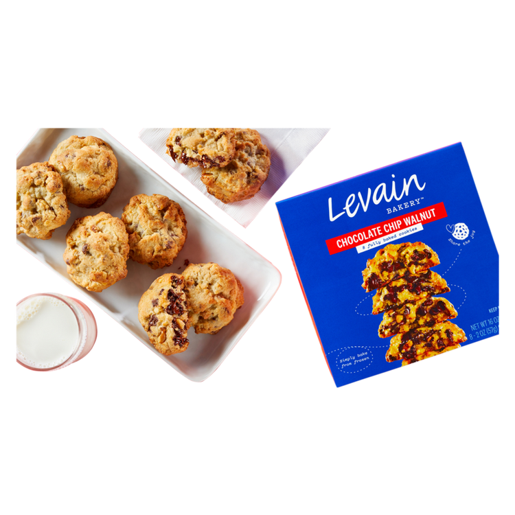 Levain Bakery Chocolate Chip Walnut Frozen Fully-Baked Cookies 8ct