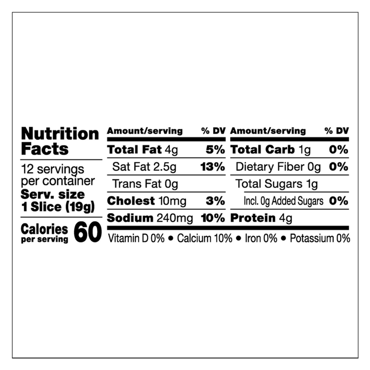 Horizon Organic American Cheese Singles 12 Slices 8oz