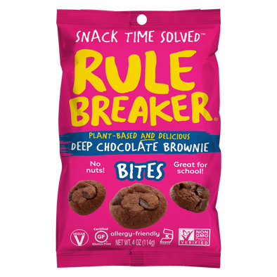 Rule Breaker Snacks Deep Chocolate Brownie Bites 4oz