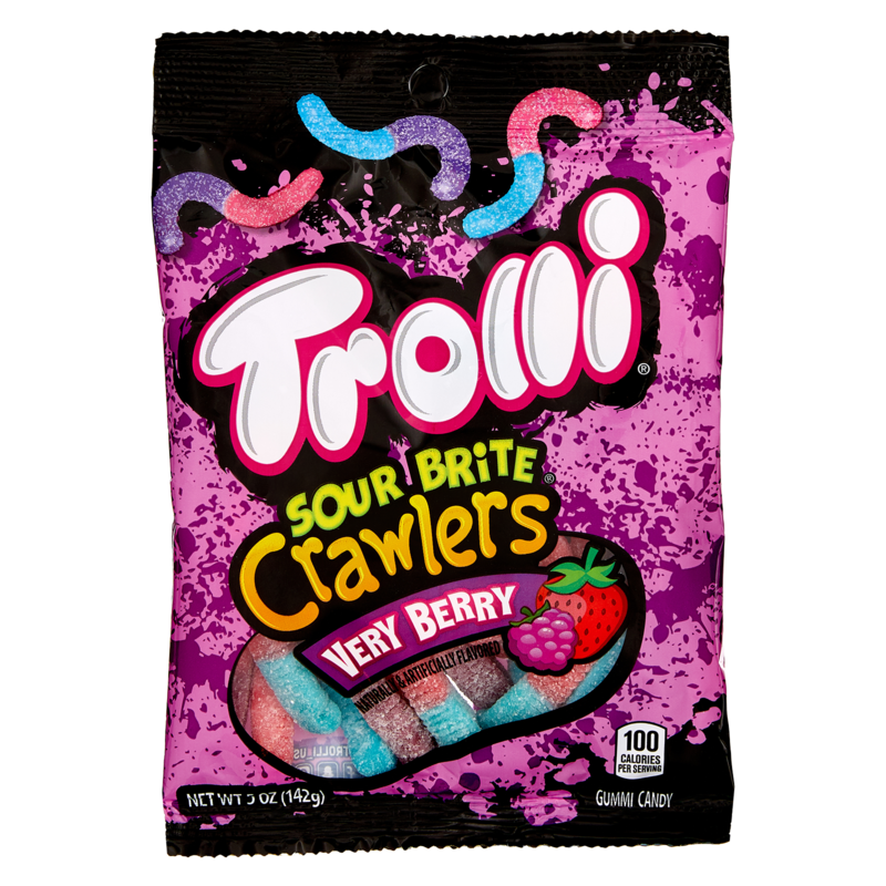 Trolli Very Berry Sour Brite Crawlers Gummy Candy 5oz