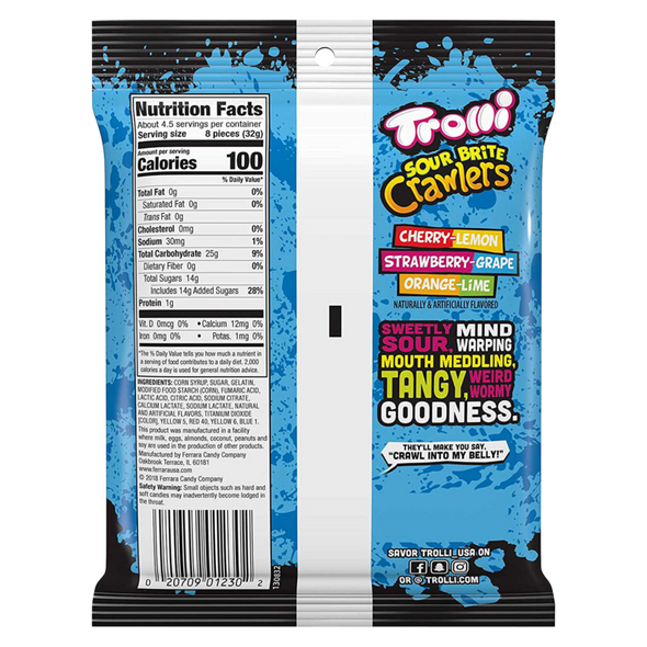 Trolli Sour Brite Crawlers Gummy Candy 5oz