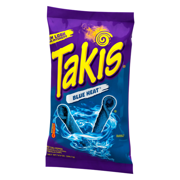 Takis Blue Heat Hot Chili Pepper Tortilla Chips 9oz