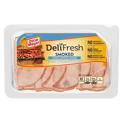 Oscar Mayer Deli Fresh Smoked Uncured Ham Sliced Lunch Meat 9oz