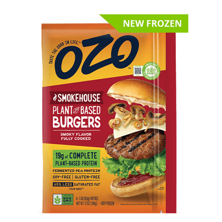 OZO Foods Plant-Based Smokehouse Burgers 4ct