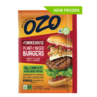 OZO Foods Plant-Based Smokehouse Burgers 4ct