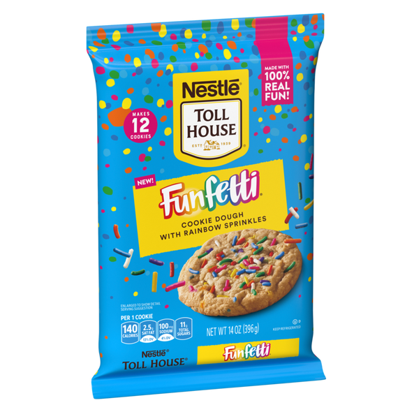 Nestle Toll House Funfetti Cookies Ready to Bake Dough 12ct 14oz