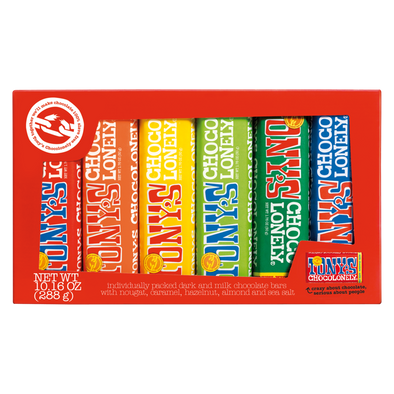 Tony's Chocolonely Rainbow Tasting 6 Pack 10.16oz