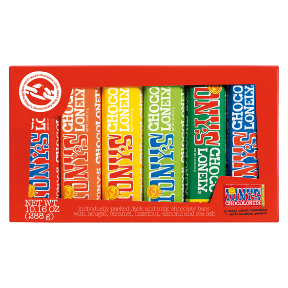 Tony's Chocolonely Rainbow Tasting 6 Pack 10.16oz