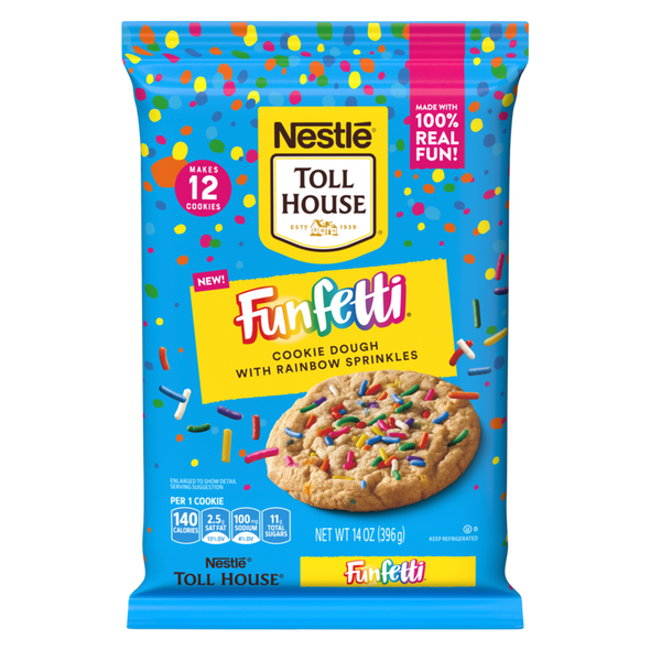 Nestle Toll House Funfetti Cookies Ready to Bake Dough 12ct 14oz