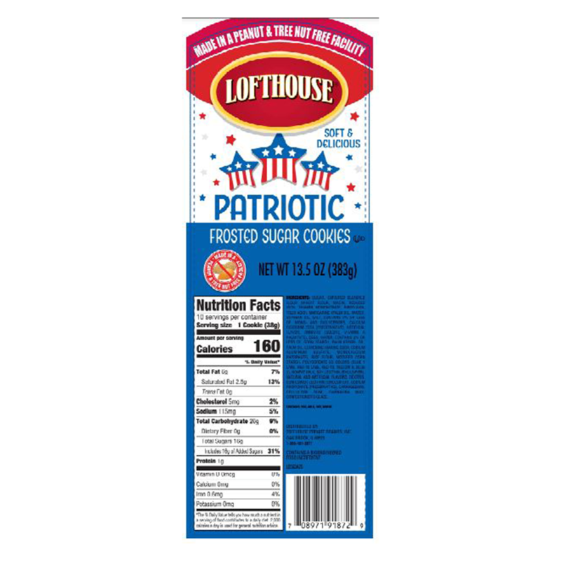 Lofthouse Patriotic Blue Frosted Sugar Cookies 13.5oz