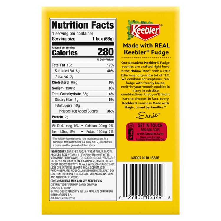 Keebler Fudge Stripes Minis 2oz Box
