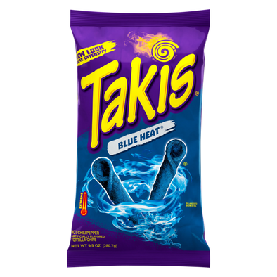 Takis Blue Heat Hot Chili Pepper Tortilla Chips 9oz