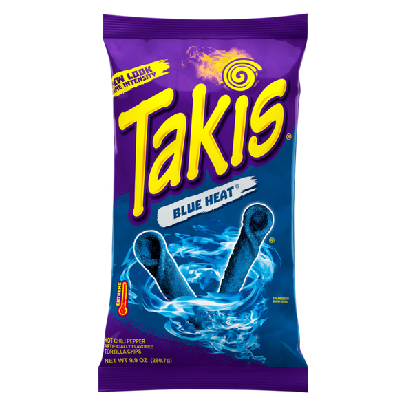 Takis Blue Heat Hot Chili Pepper Tortilla Chips 9oz