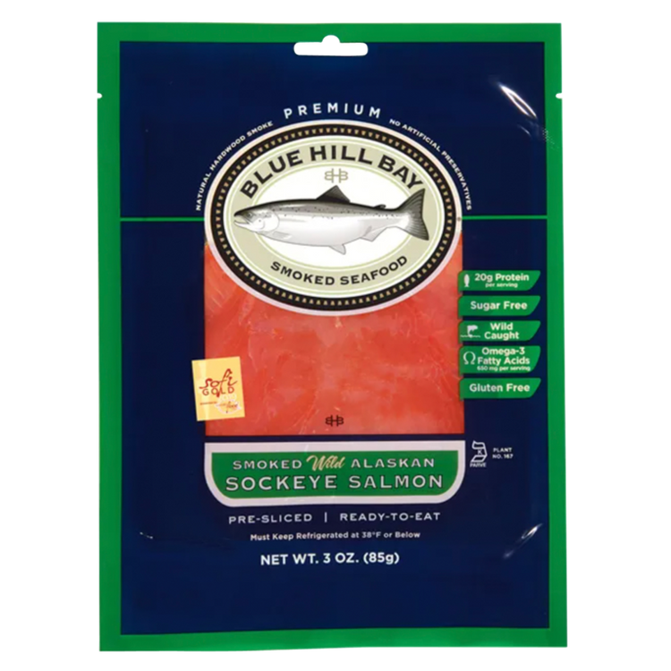 Blue Hill Bay Smoked Alaskan Sockeye Salmon 3oz
