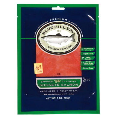 Blue Hill Bay Smoked Alaskan Sockeye Salmon 3oz