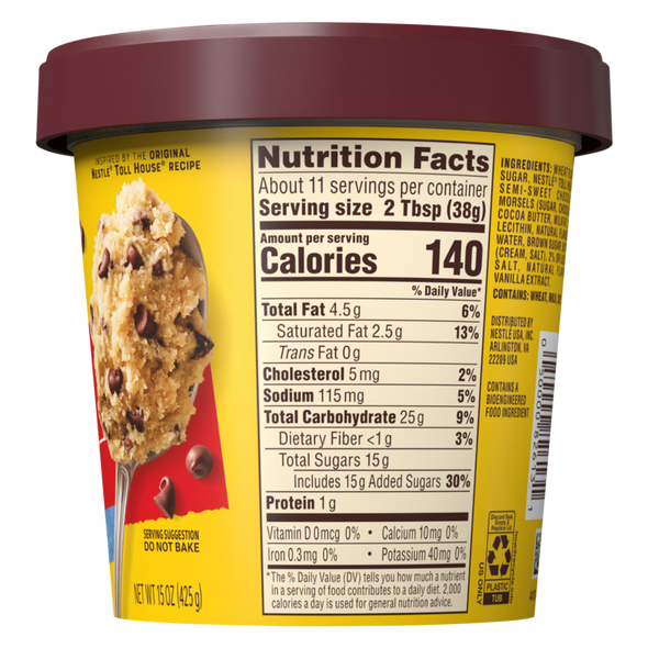 Toll House Chocolate Chip Edible Cookie Dough 15oz